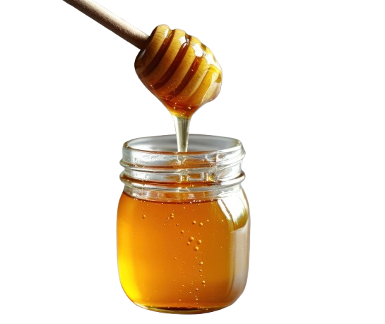 Home ai generated honey jar and honey dip spoon preview